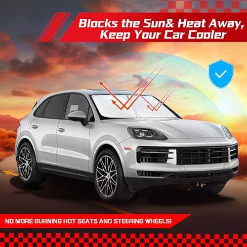 Windshield Sun Shade for Porsche Cayenne 2019 (for Porsche Cayenne 2019-2025)