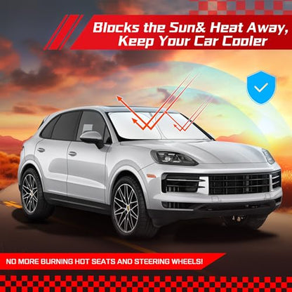 Windshield Sun Shade for Porsche Cayenne 2019 (for Porsche Cayenne 2019-2025)
