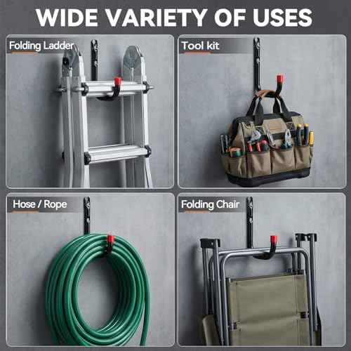 Heavy Duty Garage Storage Hooks (7.9Inch x 7.5Inch)