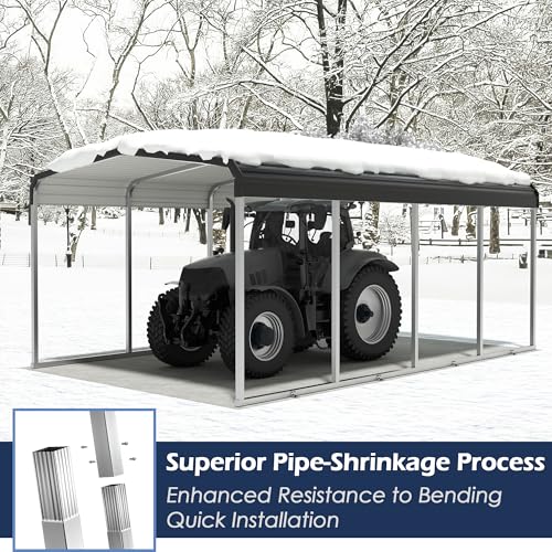 Metal Carport (12x20 FT Gray)
