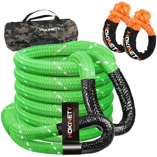 Kinetic Recovery Tow Rope (NeonGreen / 1.26"x20ft)