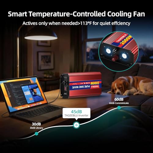 2000 Watt Inverter Pure Sine Wave12V DC to 110V