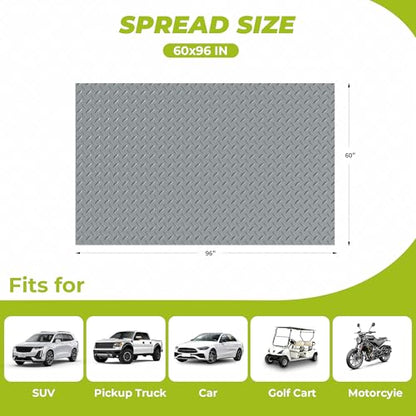 5x8 FT Garage Floor Mat (Diamond Plate Pvc Garage Mat / 5' x 8')
