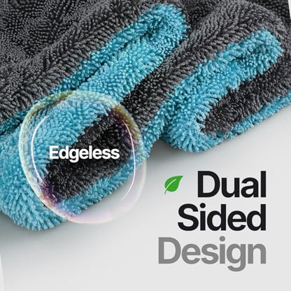 Crystal Clean 1300 GSM Car Drying Towel (Blue / Pack of 1)