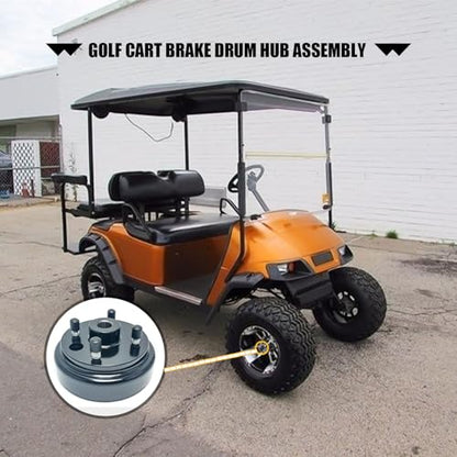 Golf Cart Brake Drum Hub Assembly with 30 Splines Compatible with 1991