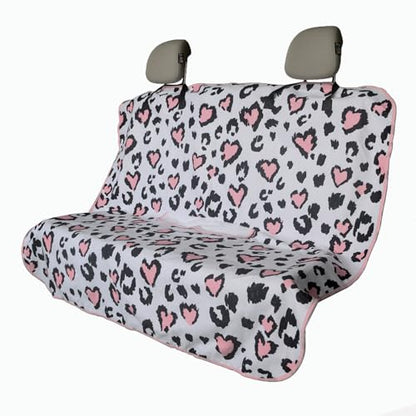 Car Seat Cover Protector Front Seats (Rear Bench Seat Towel / Leopard Print)