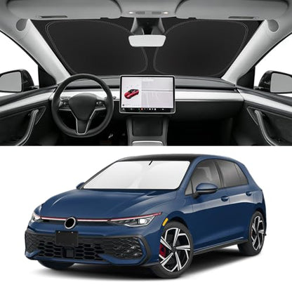 Custom Fit Windshield Sun Shade for VW Golf Mk8 2022 2023 2024 2025 2026 (for VW Golf Mk8 2022-2026)
