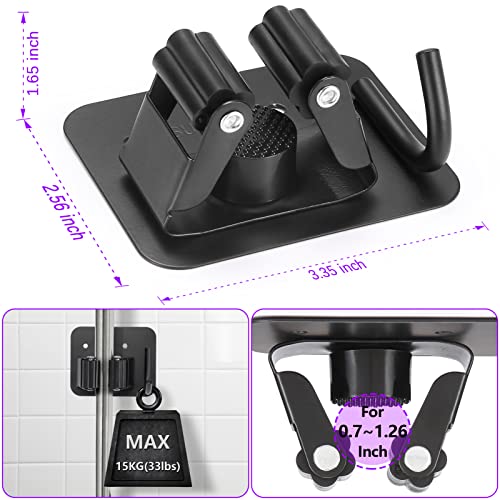 Stainless Steel Broom Holder (Black)
