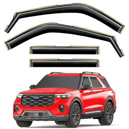 in Channel Window Visors Rain Guards for Ford Explorer 2020 (Fit for 2020-2026 Ford Explorer)
