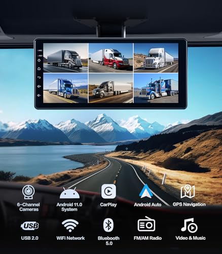 6 Channel 1080P Backup Camera System Dash Cam for Truck