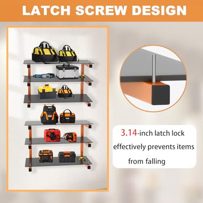 4 Pack Wall Mounted Lumber Rack (C– 4 Pack, 6 Level)