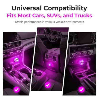 1 PC Mini Crystal USB Car Ambient Lighting (Purple / 1 PC)