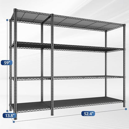 52.4" W Storage Shelves (13.78"D x 52.36"W x 59"H)