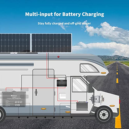 Smart 30A DC DC MPPT Battery Charger 12V Dual Input for RVs (30A Battery Charger)