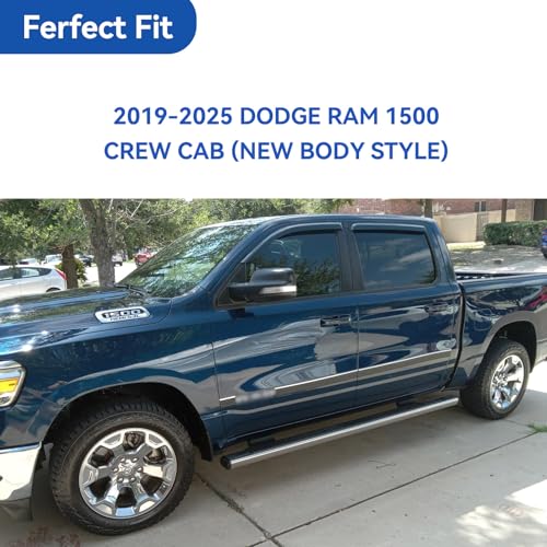 Window Visors Rain Guards for 2019 (2019-2026 Ram 1500 crew cab)