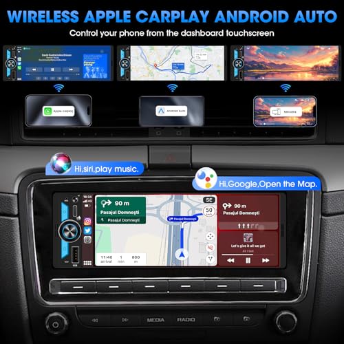 Wireless Single Din CarPlay Stereo