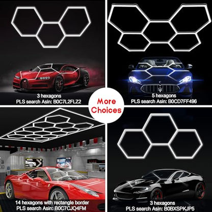 Hexagon Garage Light (14 HEX with Border)