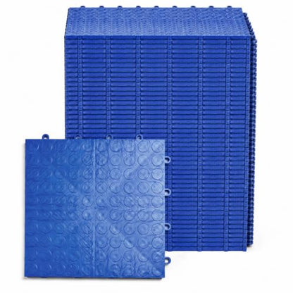 SnapLock GarageDeck 12"x12" Interlocking Garage Floor Tiles (48 Pack / Royal Blue)