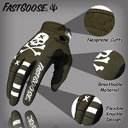 Dirt Bike Motorcycle Gloves (XX-Large / Olive)