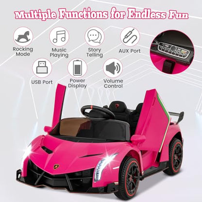 Pink Lamborghini Ride on Car (Pink)