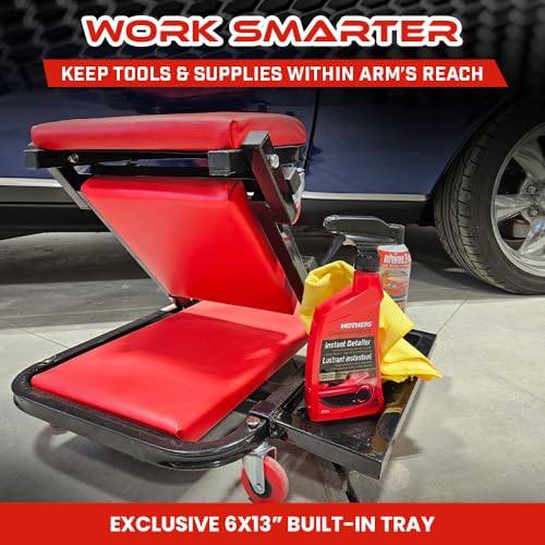 40" Mechanics Creeper Z fold with Side Tool Tray