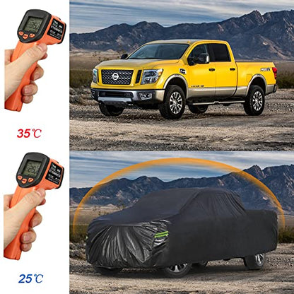 Waterproof Pickup Truck Cover All Weather (Truck XXL up to 250", Max Cab Length 156" / black)