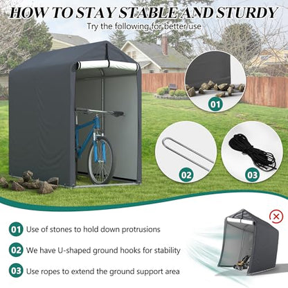 6 x 3ft Outdoor Cycle Storage Shelter (6' x 3')