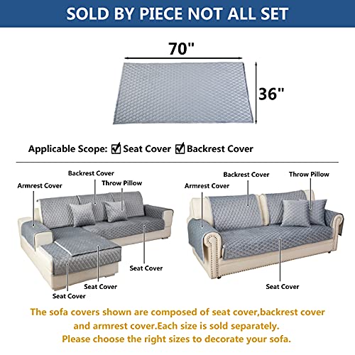 Couch Cover Sectional Couch Covers (36''x70''/Rectangular / Light Gray)