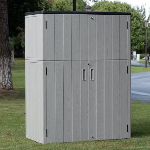 Outdoor Storage Shed Waterproof (Pale gray-57Cu.ft)