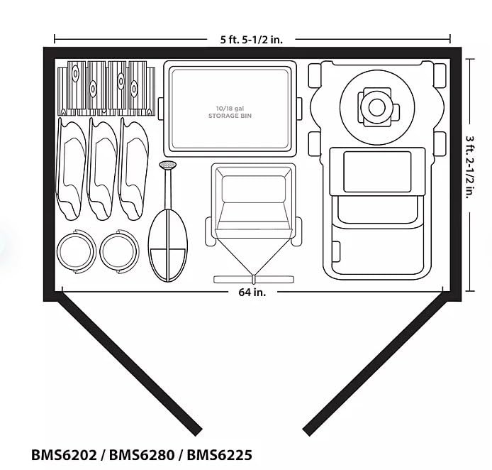 Outdoor Storage Shed (Dark Gray)