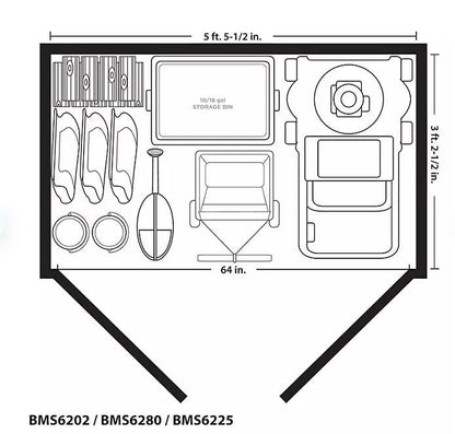 Outdoor Storage Shed (Dark Gray)