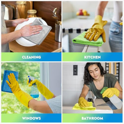 Microfiber Cleaning Cloth 12 Pack (Multicolor / 12.5 x 12.5 Inch)