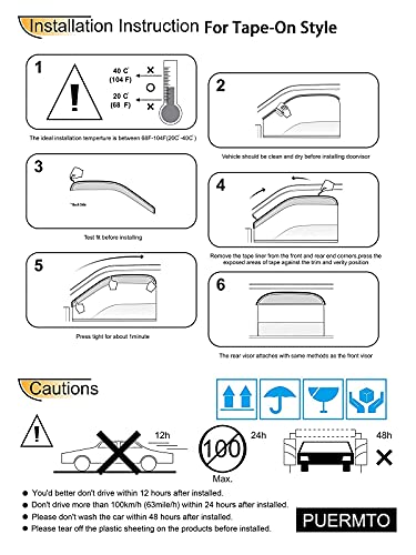 Window Visors UV (For 2003-2007 Accord Coupe)