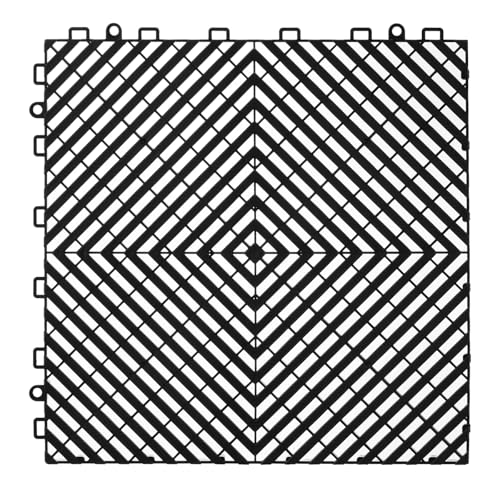 Interlocking Drainage Mat (Black / 12 x 12 inch)