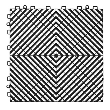 Interlocking Drainage Mat (Black / 12 x 12 inch)