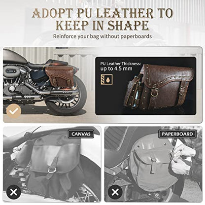 Motorcycle Saddle Bags (25L-Brown1)