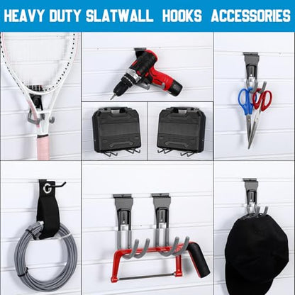 36 Pcs Slatwall Hooks & Hangers (Gray)