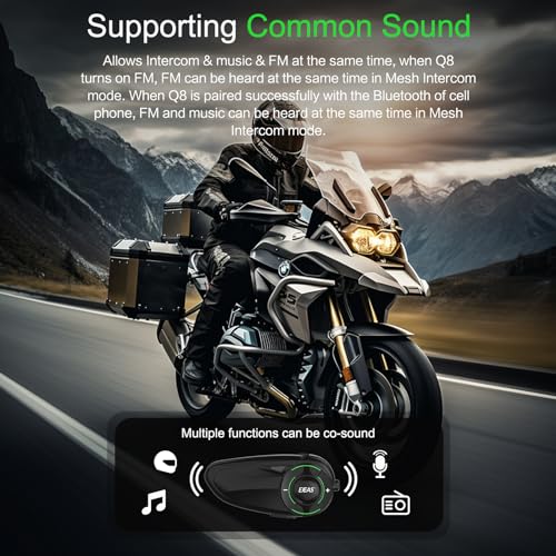 Q8 2PC Motorcycle Bluetooth Headset (Q8-2)