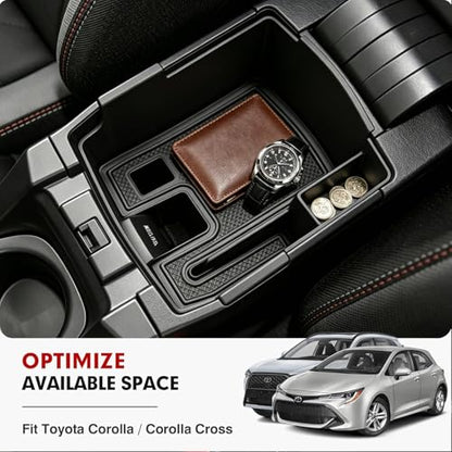 Center Console Organizer for 2019 (2019-2026 Toyota Corolla 2022+ Corolla Cross)