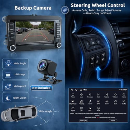 True 4+64G Android 15 Car Stereo with Wireless CarPlay Android Auto