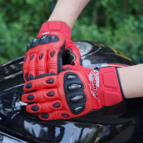 SPS 2 Plus Unisex Touchscreen Road Racing Motorcycle MTB Sports Gloves Also fit BMX MX ATV Mountain Bike Bicycle Cycling Off (Red Sps-2 Plus / L Youth)