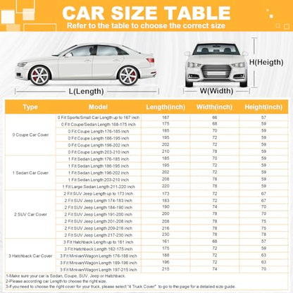 Multi Layer Large SUV Car Cover Waterproof All Weather Heavy Duty