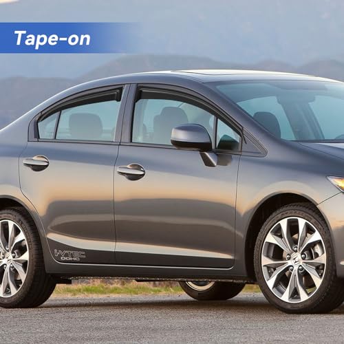 Window Visors Rain Guards for 2006 (2006-2011 Honda Civic Sedan)