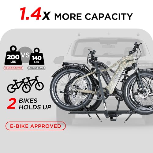 200LBS EZ FOLD Aluminum 2 (200LBS 2-EBIKE RACK WITH RAMP)