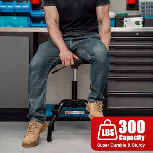 Shop Stool with Backrest (Black)