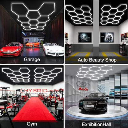 11 Hexagon LED Garage Light (11 HEX without Border)