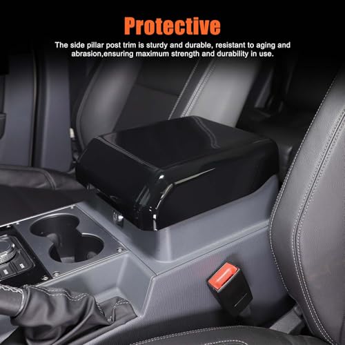 Armrest Box Cover Center Console Pad Compatible with INEOS Grenadier 2020 (Glossy Black)