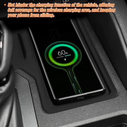 2Pcs Center Console Organizer for 2024 (Wireless Charging Mat & Organizer Divider)