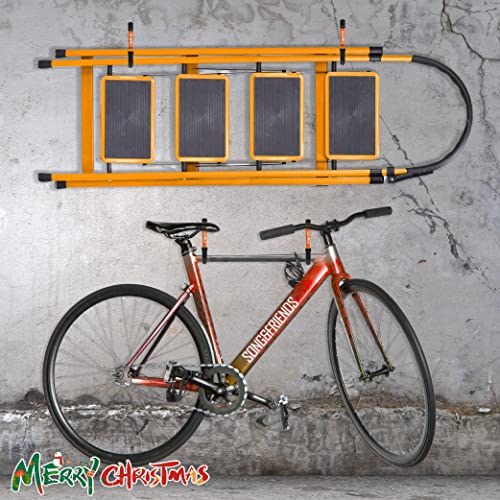 4 Pack 9.8 Inch Jumbo Garage Storage Hooks (9.8" Ladder Hanger)