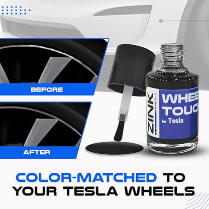 Premium Tesla Wheel Curb Rash Repair Kit for Model S 21 (Tesla Model S / 21" Black Arachnid)